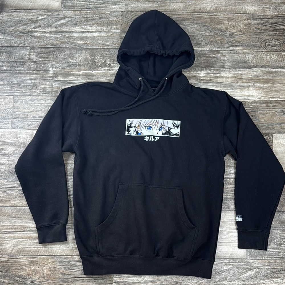 HUNTER HUNTER Black Graphic Hoodie, Medium